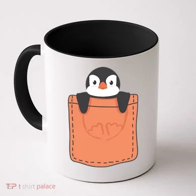 Cute Penguin In Pocket Coffee Mug