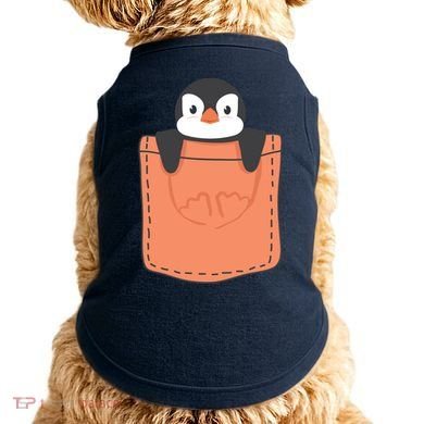 Cute Penguin In Pocket Doggie Tank