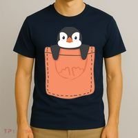 Cute Penguin In Pocket T-Shirt thumb 3