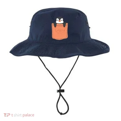 Cute Penguin In Pocket Bucket Hat