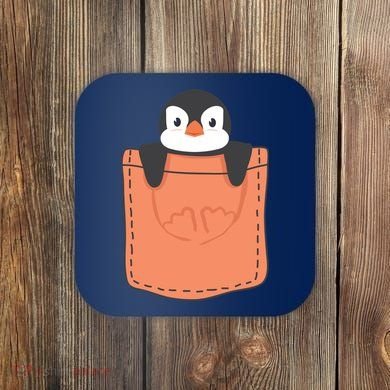 Cute Penguin In Pocket Coaster