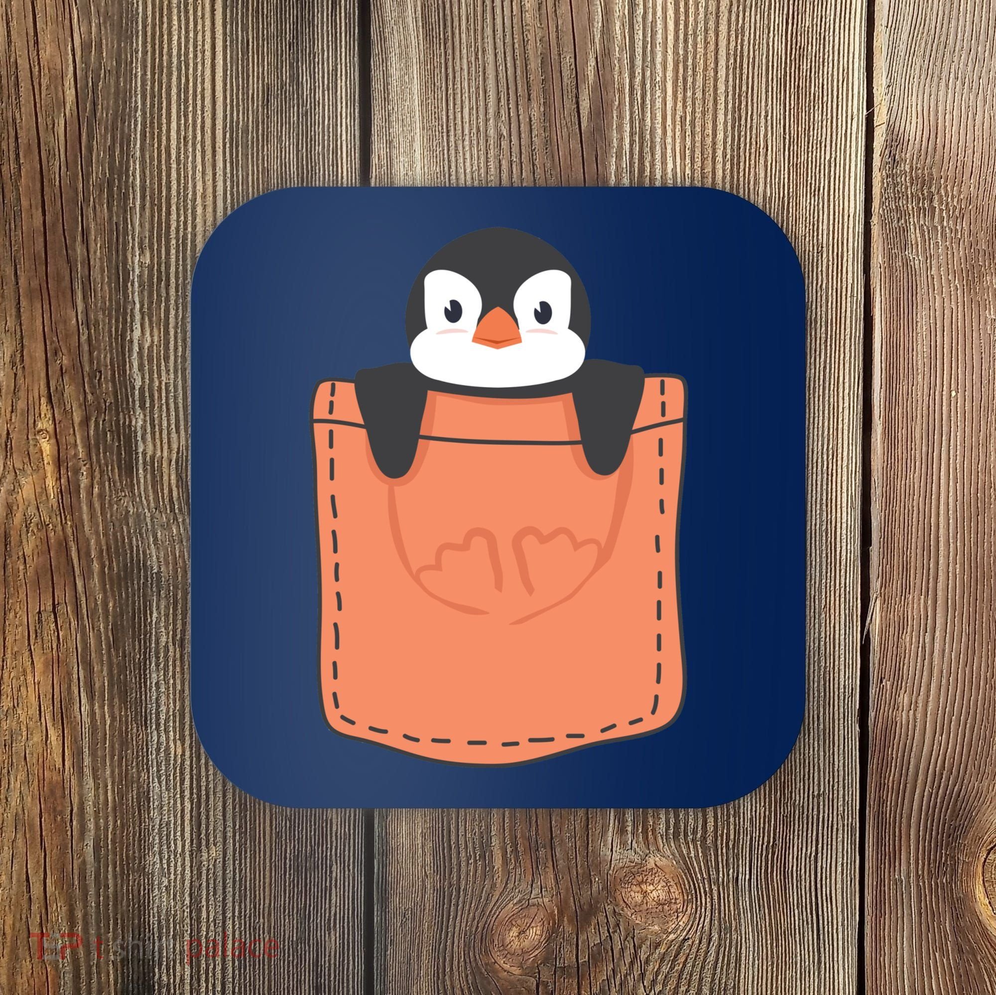 Cute Penguin In Pocket Coaster