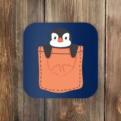 Cute Penguin In Pocket Coaster
