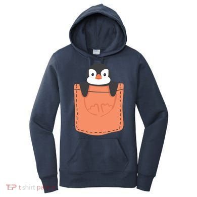 Cute Penguin In Pocket Women's Hoodie