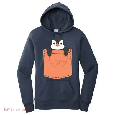 Cute Penguin In Pocket Women's Hoodie