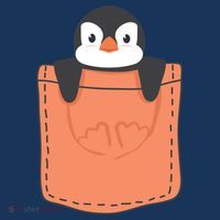 Cute Penguin In Pocket Mousepad thumb 1