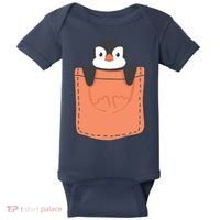 Cute Penguin In Pocket Baby Bodysuit thumb 0