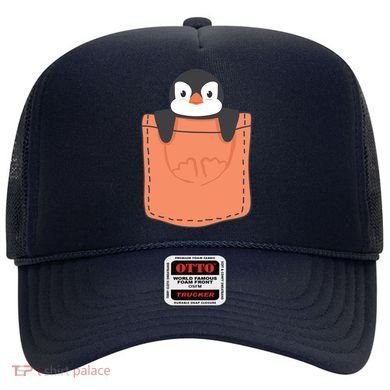 Cute Penguin In Pocket Hat