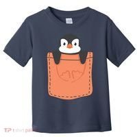 Cute Penguin In Pocket Toddler T-Shirt thumb 0