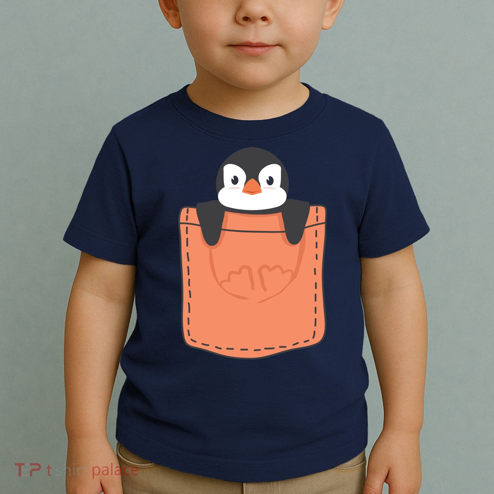 Cute Penguin In Pocket Toddler T-Shirt