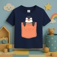 Cute Penguin In Pocket Toddler T-Shirt thumb 3