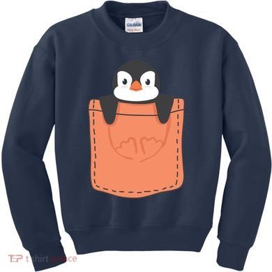 Cute Penguin In Pocket Kids Sweatshirt