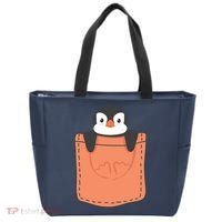 Cute Penguin In Pocket Tote Bag thumb 0