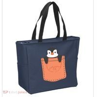 Cute Penguin In Pocket Tote Bag thumb 2
