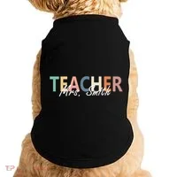 Cute Personalize Teacher Customizable Gift Custom Doggie Tank thumb 0