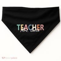 Cute Personalize Teacher Customizable Gift Custom USA-Made Doggie Bandana thumb 0