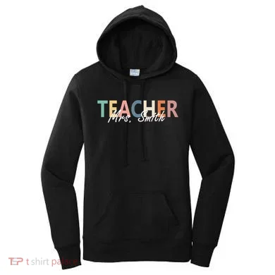 Cute Personalize Teacher Customizable Gift Custom Women's Hoodie