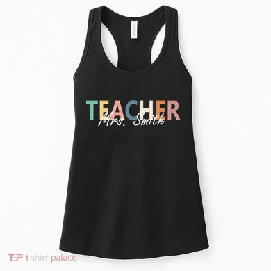 Cute Personalize Teacher Customizable Gift Custom Women's Tank Top