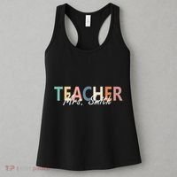 Cute Personalize Teacher Customizable Gift Custom Women's Tank Top thumb 3