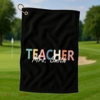 Cute Personalize Teacher Customizable Gift Custom Golf Towel thumb 1