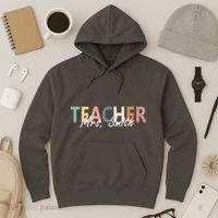 Cute Personalize Teacher Customizable Gift Custom Hoodie thumb 3