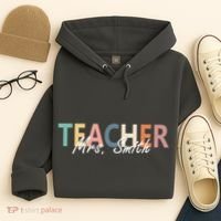 Cute Personalize Teacher Customizable Gift Custom Hoodie thumb 4
