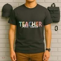 Cute Personalize Teacher Customizable Gift Custom T-Shirt thumb 6