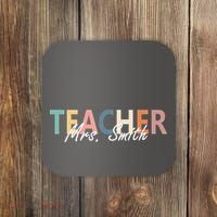 Cute Personalize Teacher Customizable Gift Custom Coaster thumb 0