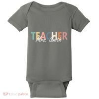 Cute Personalize Teacher Customizable Gift Custom Baby Bodysuit thumb 0