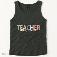 Cute Personalize Teacher Customizable Gift Custom Tank Top thumb 2