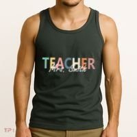 Cute Personalize Teacher Customizable Gift Custom Tank Top thumb 3
