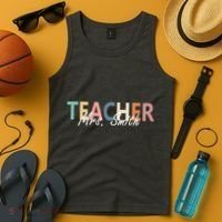 Cute Personalize Teacher Customizable Gift Custom Tank Top thumb 4