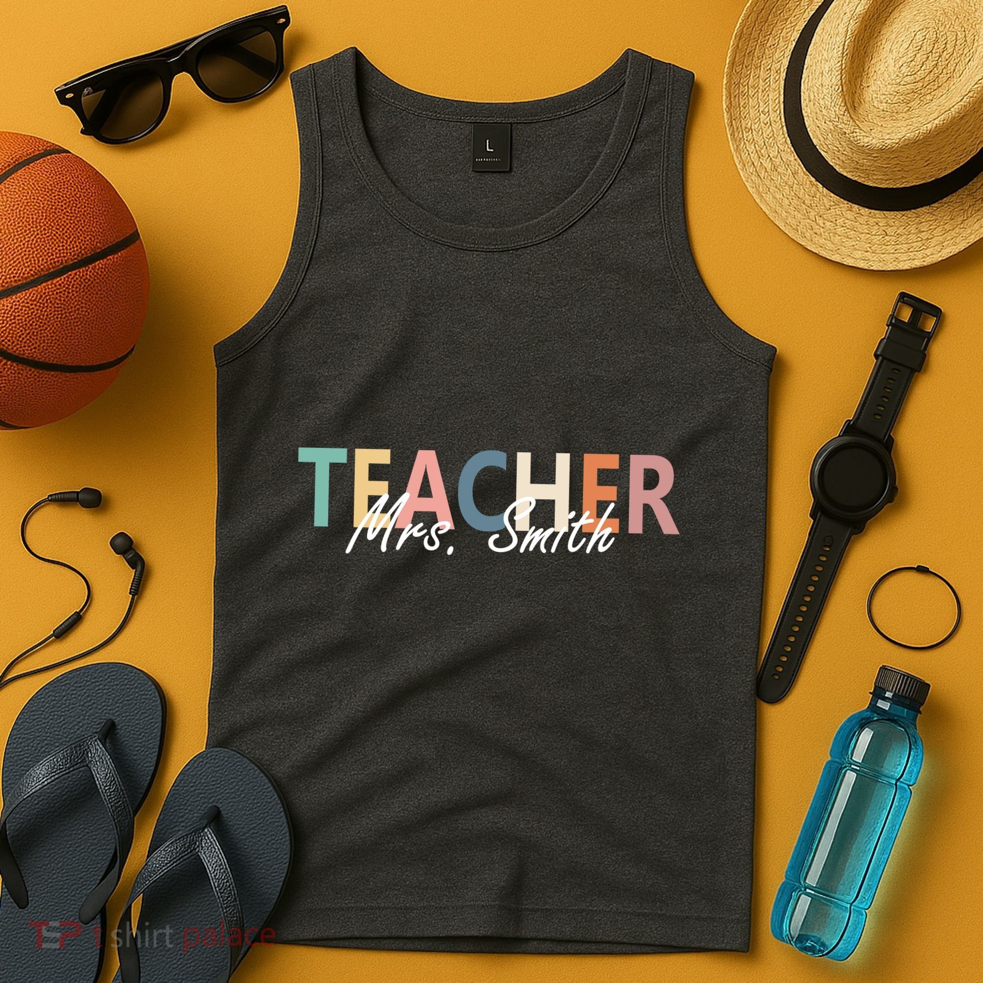 Cute Personalize Teacher Customizable Gift Custom Tank Top
