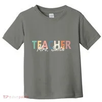 Cute Personalize Teacher Customizable Gift Custom Toddler T-Shirt thumb 0