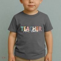 Cute Personalize Teacher Customizable Gift Custom Toddler T-Shirt thumb 2