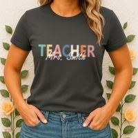 Cute Personalize Teacher Customizable Gift Custom Women's T-Shirt thumb 2