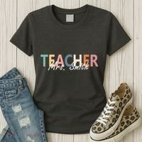 Cute Personalize Teacher Customizable Gift Custom Women's T-Shirt thumb 3