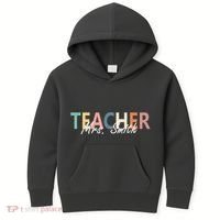 Cute Personalize Teacher Customizable Gift Custom Kids Hoodie thumb 0