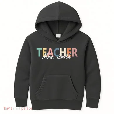 Cute Personalize Teacher Customizable Gift Custom Kids Hoodie