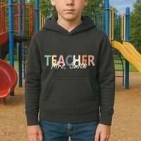 Cute Personalize Teacher Customizable Gift Custom Kids Hoodie thumb 2