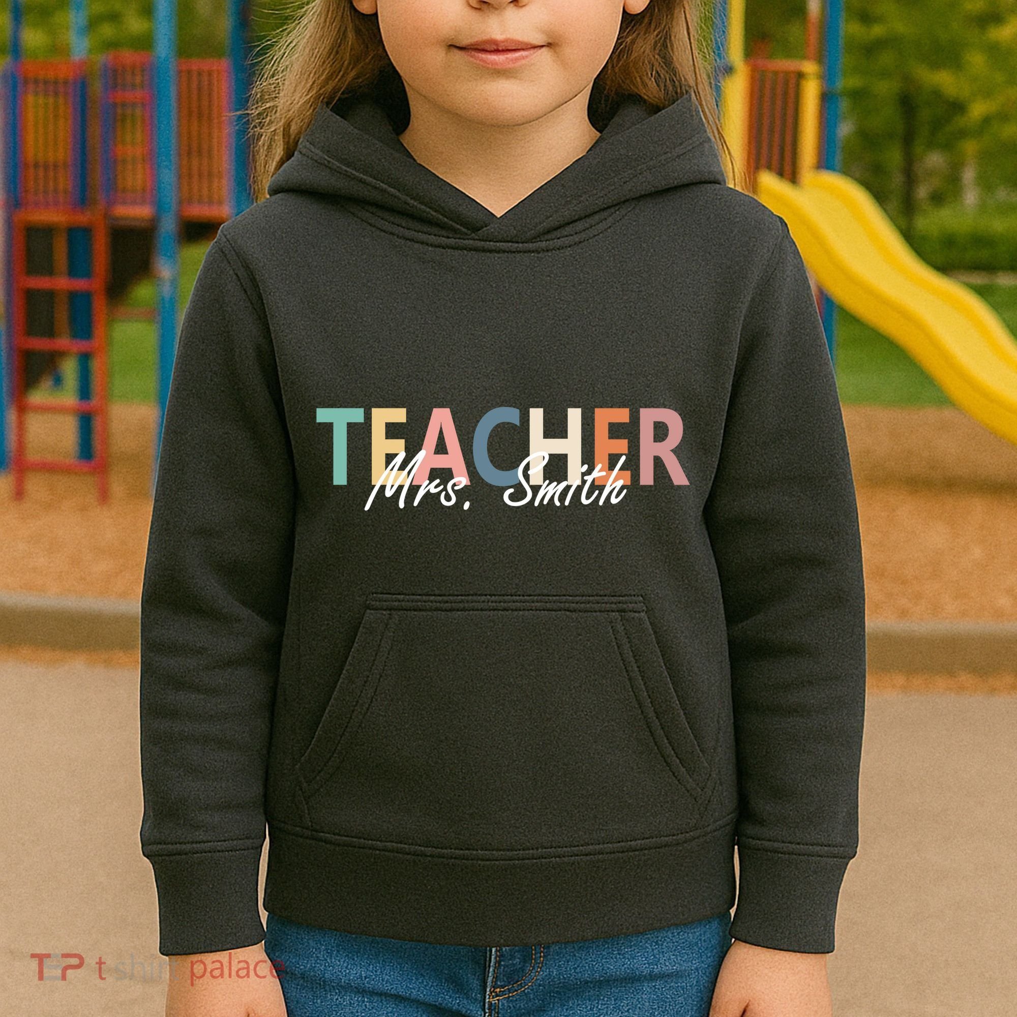 Cute Personalize Teacher Customizable Gift Custom Kids Hoodie