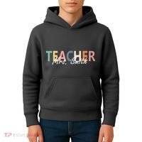 Cute Personalize Teacher Customizable Gift Custom Kids Hoodie thumb 4