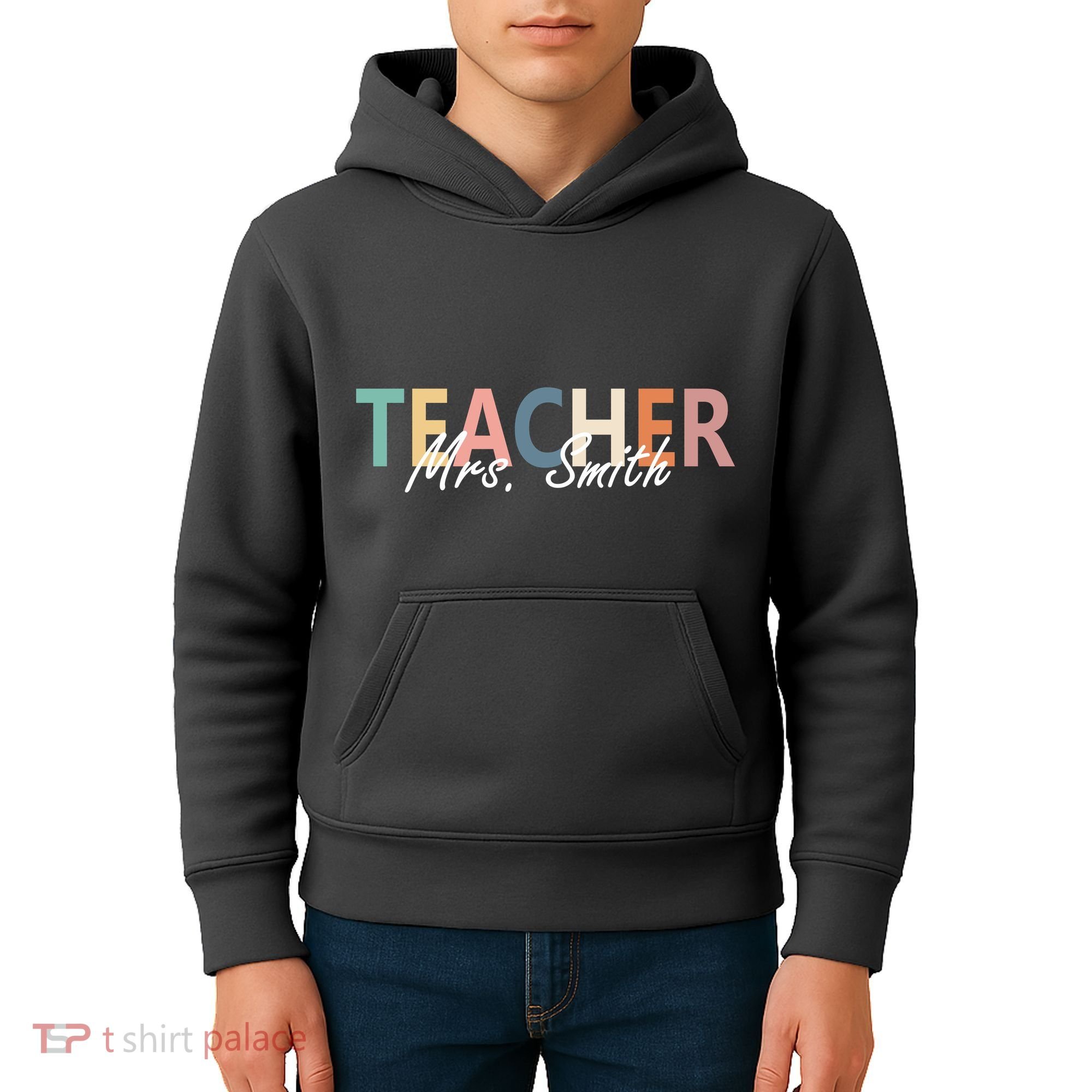 Cute Personalize Teacher Customizable Gift Custom Kids Hoodie