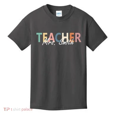 Cute Personalize Teacher Customizable Gift Custom Kids T-Shirt
