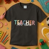 Cute Personalize Teacher Customizable Gift Custom Kids T-Shirt thumb 3