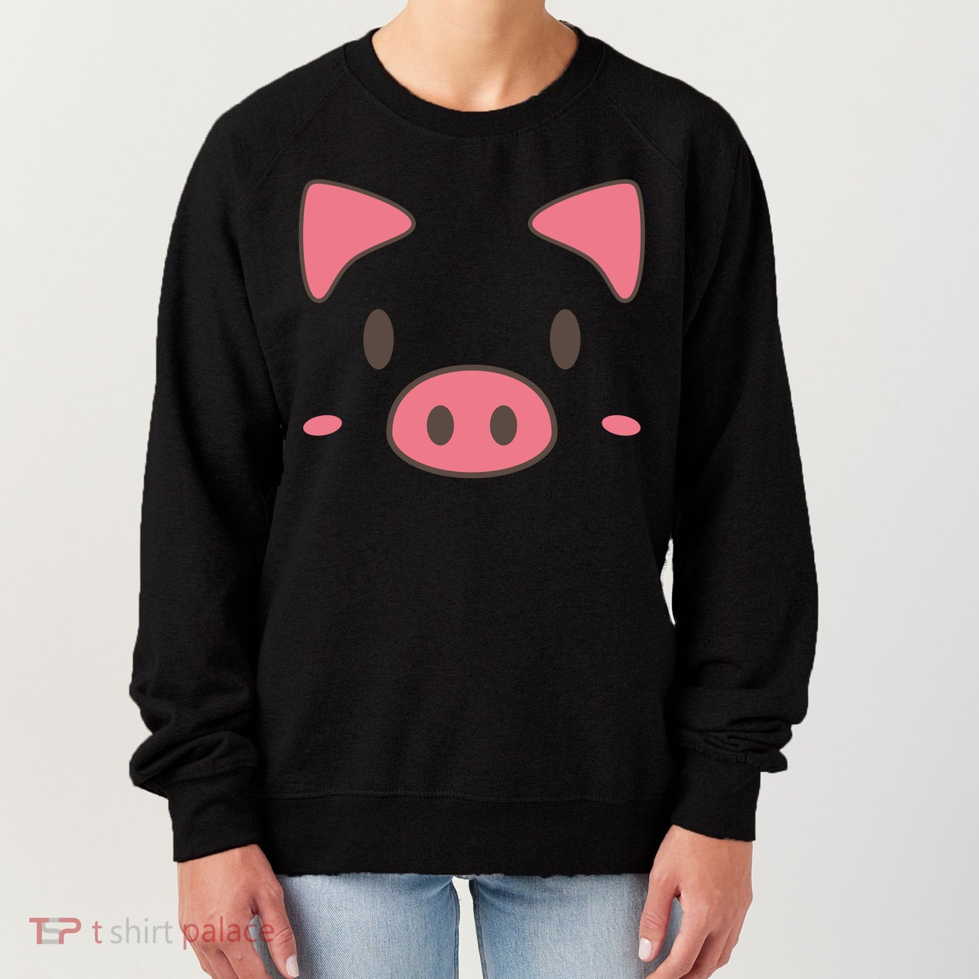 Cute Piggy Face Halloween Costume Women's Sweatshirt