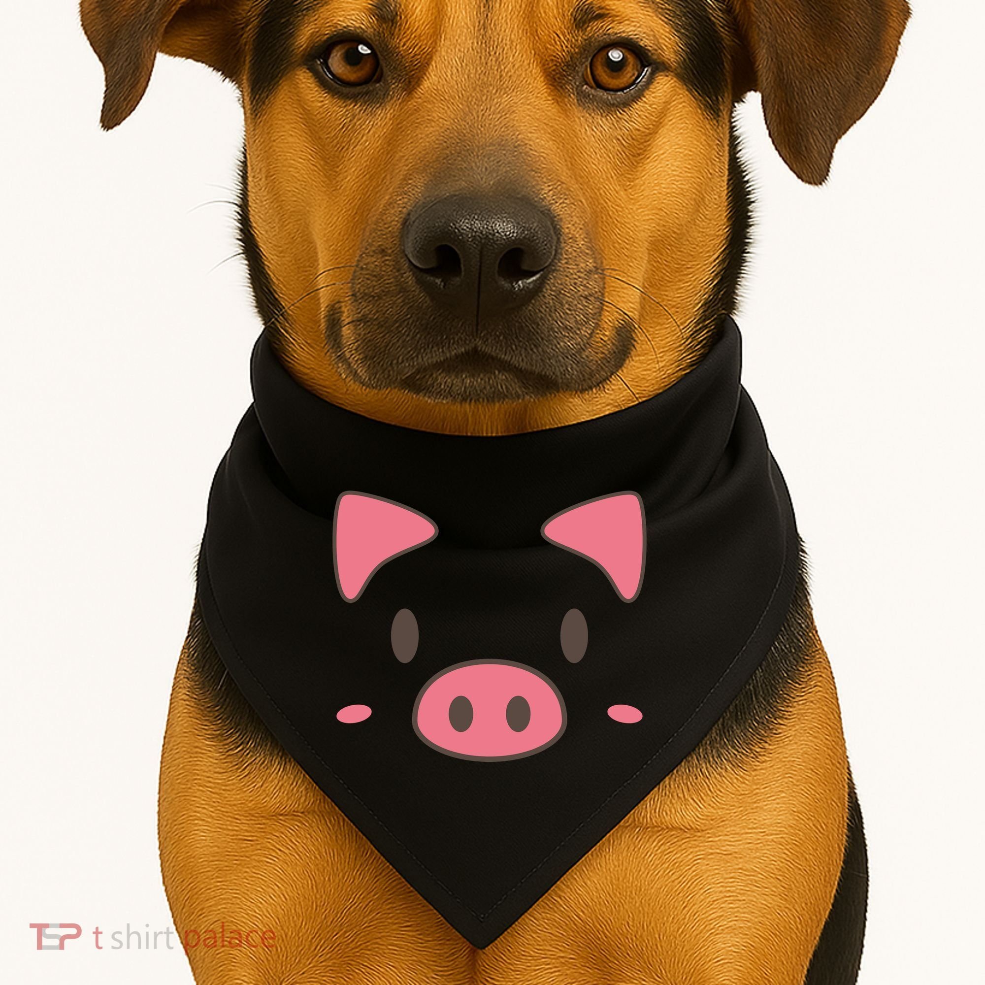 Cute Piggy Face Halloween Costume USA-Made Doggie Bandana
