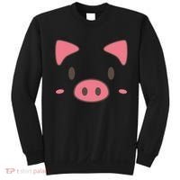Cute Piggy Face Halloween Costume Sweatshirt thumb 0