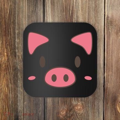 Cute Piggy Face Halloween Costume Coaster