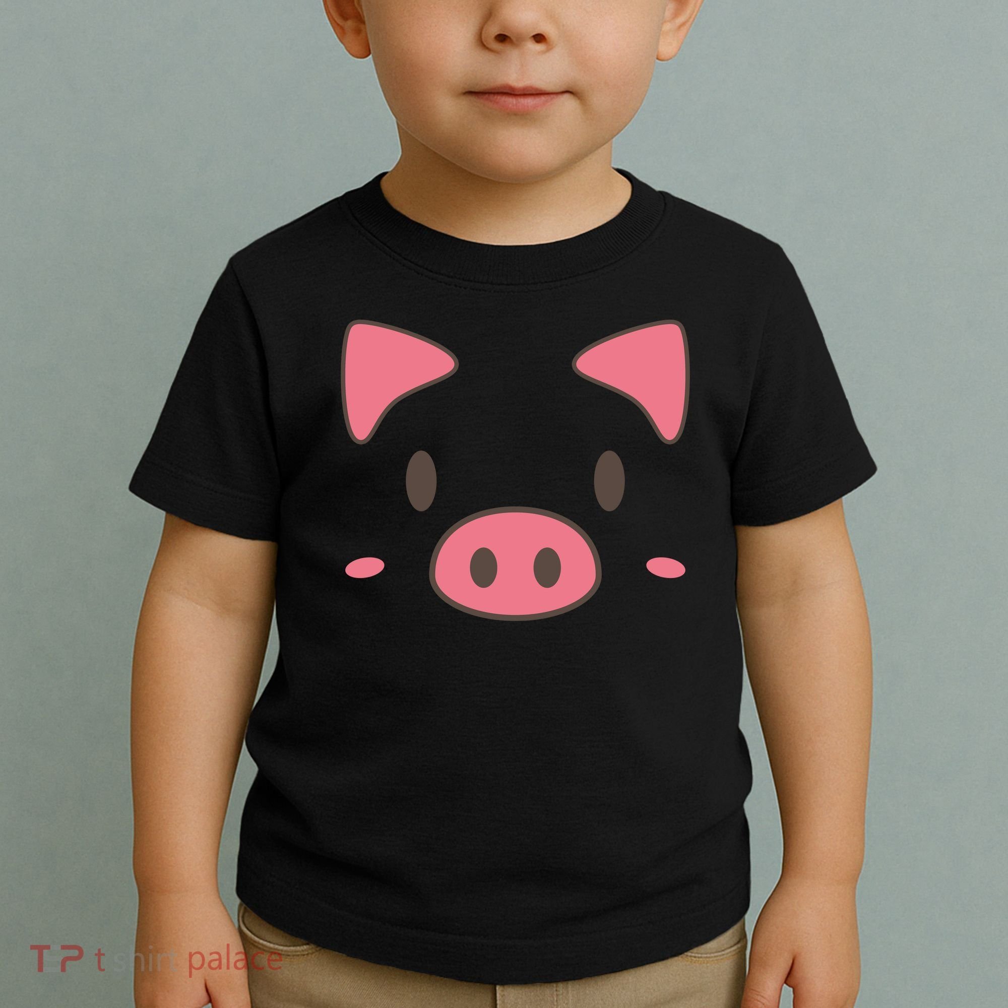 Cute Piggy Face Halloween Costume Toddler T-Shirt